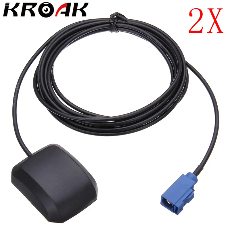 2Pcs GPS Antenna Fakra MFD2 RNS2 RNS 510 MFD3 RNS E For Audi A6 A3 A4 For VW/Passat/Golf/Touran