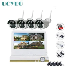 Wireless security ip camera nvr system 4ch 720P HD outdoor Infrared IR P2P Home wifi IP Camera kit video surveillance hdmi 1080P