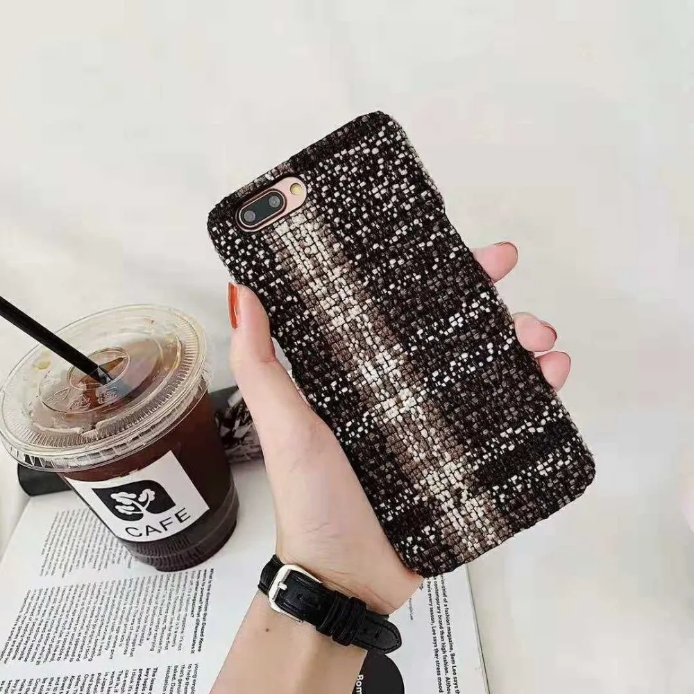 

Easterm Luxury Winter Grid XS Cases For iPhone XS Max Cover Leather Case For iPhone XR 6 6P 7G 8 Plus Phone Shell