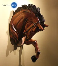 American country European resin horsehead hanging War horse head wall act the role ofing to hang