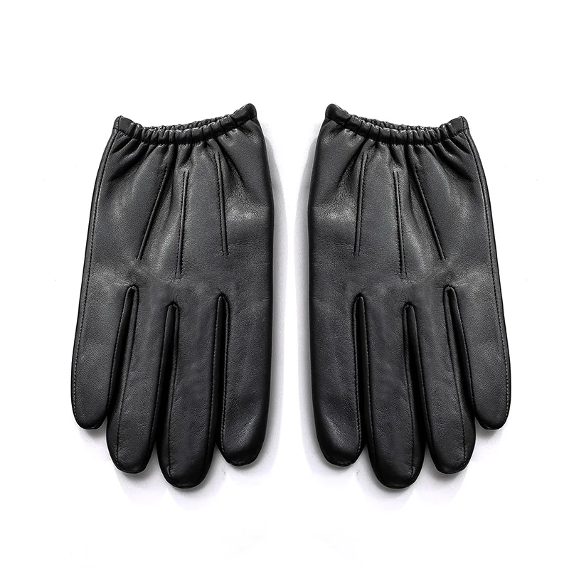 BOOUNI Genuine Leather Men Gloves Autumn Winter Plus Velvet Fashion Trend Elegant Male Leather Glove For Driving NM792B