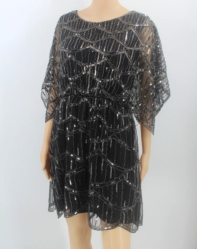

Vestido Longo Polyester Cotton Rushed Dress Women Ukraine New Free Shipping 2019 Ladies Bat Elastic Waist Sequined Beaded Dress