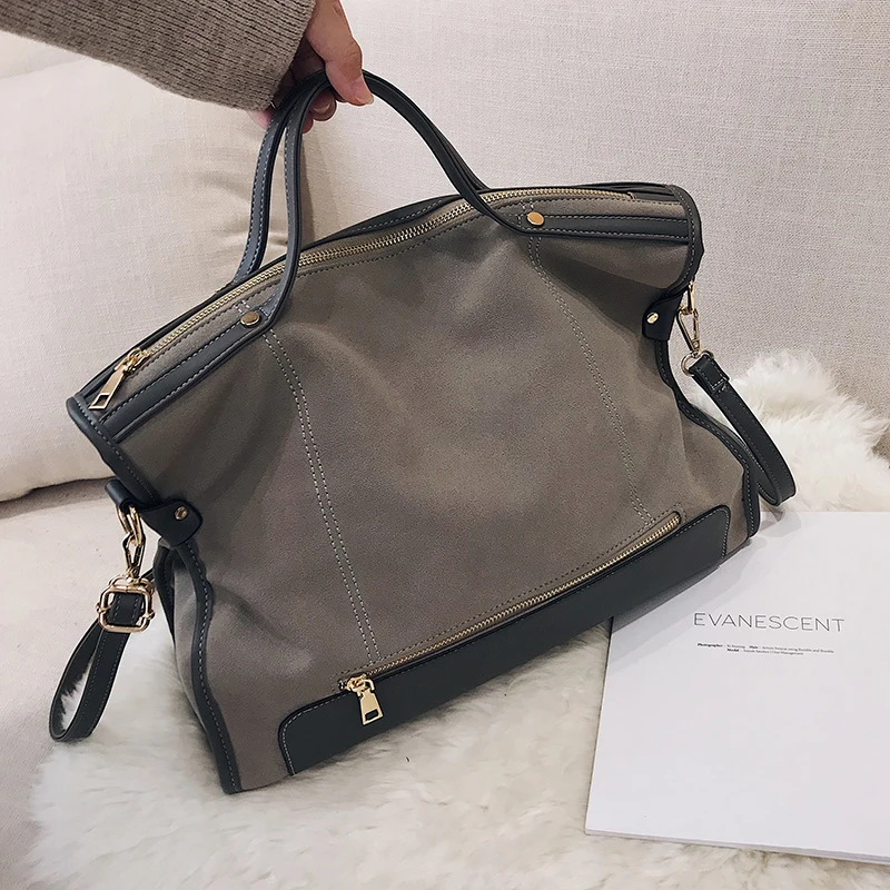 

Vintage PU Leather Ladies Handbags Larger Women's Bag Shoulder Bag Motorcycle Messenger Crossbody Bag for Women