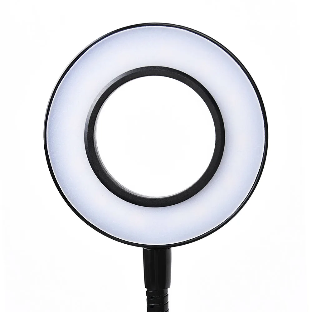 Кольцевой светильник Fusitu для селфи с держателем для сотового телефона, держатель для микрофона, светодиодный светильник-кольцо с длинными ручками для телефона