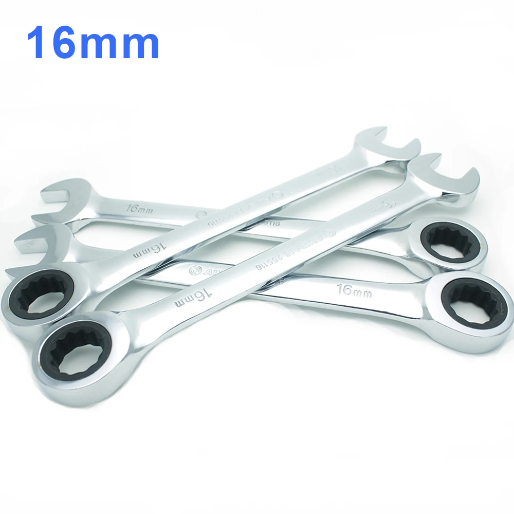 16mm Ratcheting Box Wrench Open ring Spanner Metric Ratchet Wrench