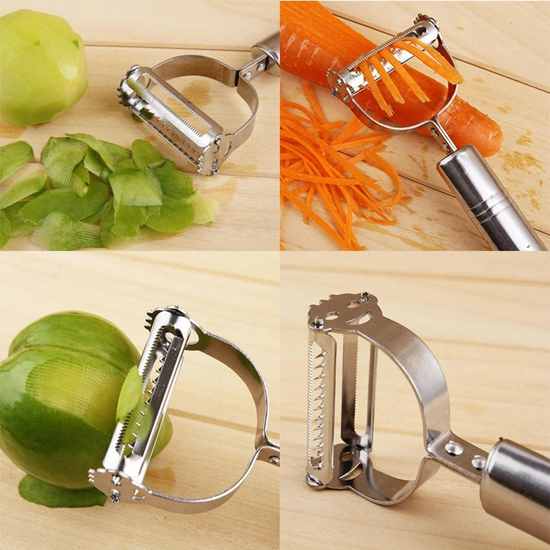 

1PC Home Kitchen Vegetable Carrot Potato Peeler Slicer Stainless Steel Cutter Gadget