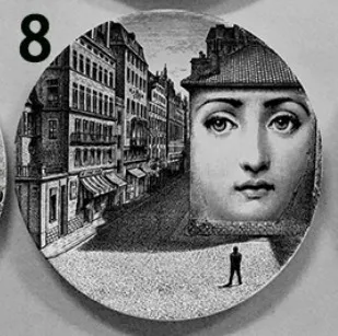 Горячая rosenthal Piero fornasetti тарелки Красивые иллюстрации подвесные декоративные ремесленные блюда для дома/отеля/бара фоновое украшение тарелка - Цвет: 30