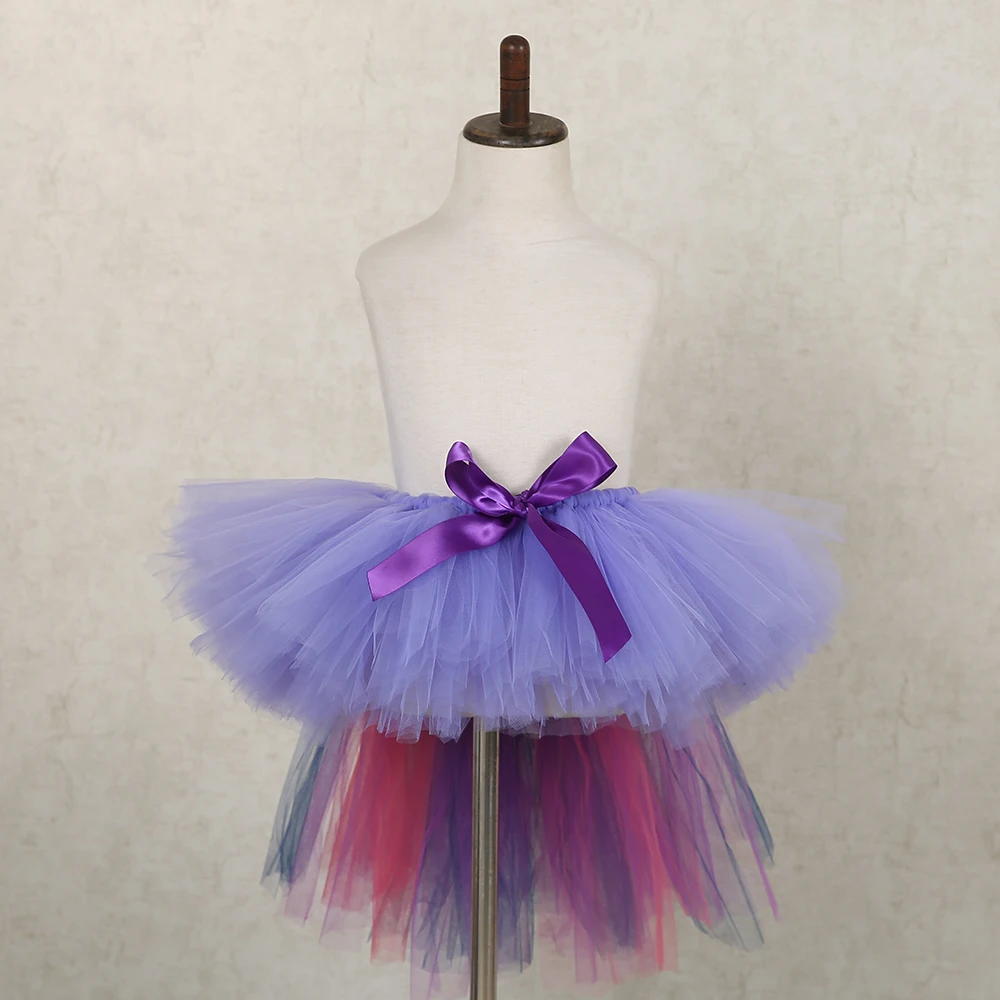 Girls Pettiskirt Ramadan Clothing Kids Pony Unicorn Tutu Skirt with Unicorn Headband Teens Knee Length Birthday Long Tail Skirts (2)