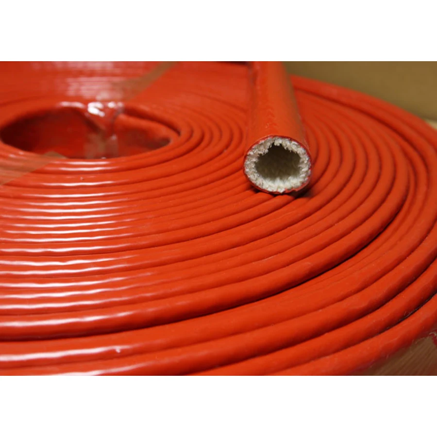 1 метр 4-130 мм Диаметр Красный высокая термостойкость огнезащитная обсадная труба утолщенная изоляция силиконовая Стекловолоконная трубка