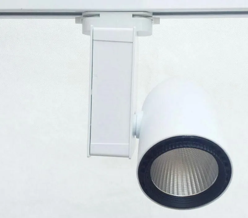 Светодиодное железнодорожное освещение 35 Вт COB отслеживание в черном корпусе для потолочный светильник светодиодный Светодиодный Проекция настенный светильник