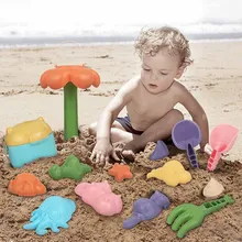 16pcs/set Sand Clay Mold Digging Shovel Tools Portable Beach Sand Toys Set Bath Water Playing Toy