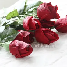 20 шт./компл. реальные на ощупь розы бутоны цветы, искусственные цветы свадебные розы цветы Свадебные букеты вечерние Декор поставки