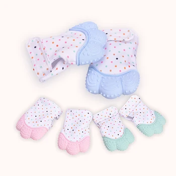 

Baby Silicone Teether Pacifier Glove Toys Infant Teething Chewable Newborn Nursing Mittens Beads Kids Give Up Sucking Fingers