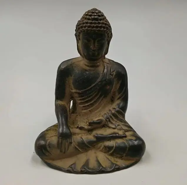 Collection archaize brass Sakyamuni Buddha crafts statue