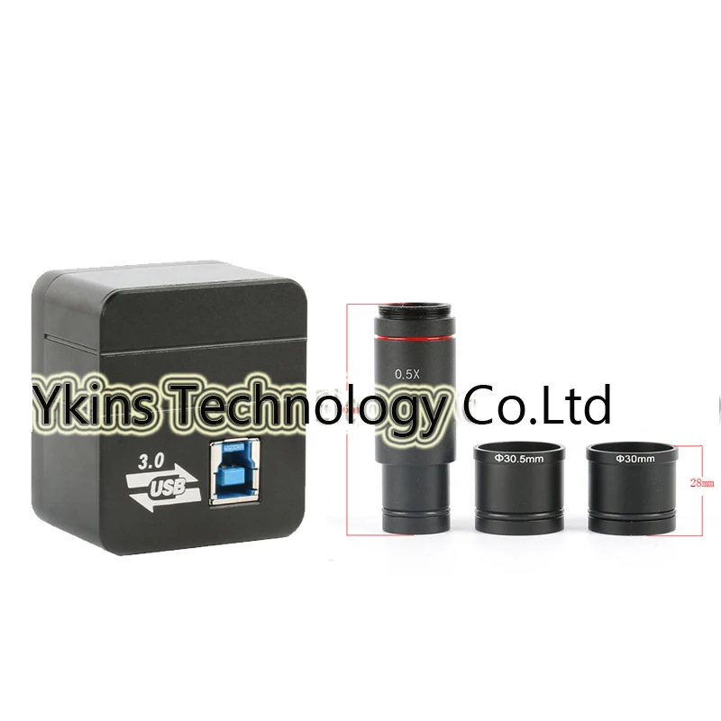 

HD 5.0MP binocular stereo microscope electronic eyepiece USB 3.0 video industrial eyepiece camera kit + 0.5X C eyepiece