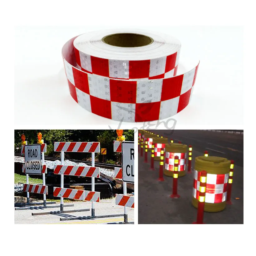 

5cm X20m Lattice Highly Reflective Tape Stickers Car Styling Automobile Vehicle Truck Motorcycle Safety Warning Mark Strip