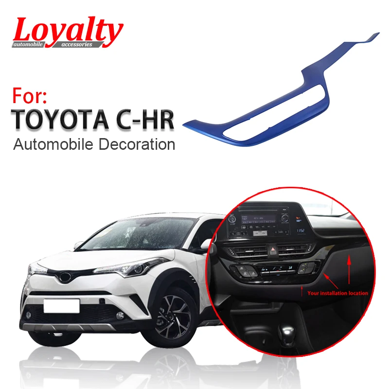 

Loyalty for Toyota C-HR 2017 2018 2019 ABS Blue Center Control Switch Panel Decoration Cover Trim Car Accessories