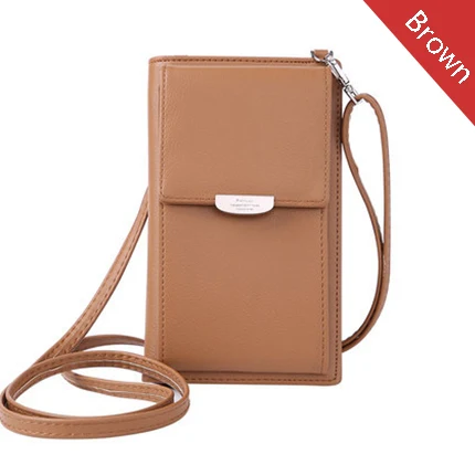 Новые поступления Crossbody телефон и кошелек pruse для iPhone кошелек Чехол универсальный кошелек Чехол - Цвет: Brown