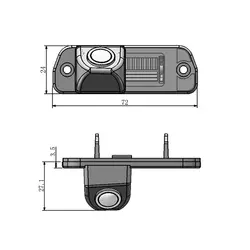 Для Benz GL450 R300 r350l r350 R280 (W251) CDI cls300 Парковка резервного копирования вспять Водонепроницаемый ночного видения от hetida