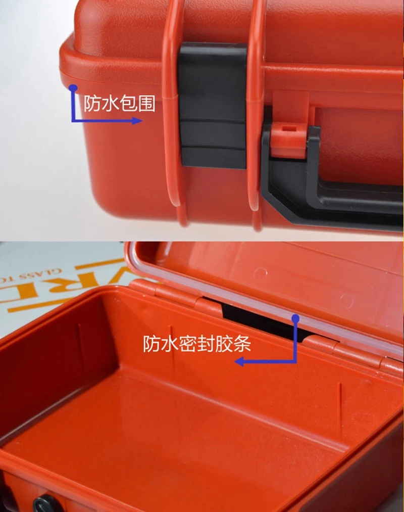 ABS жесткий пластик водостойкий ударопрочный для переноски ящик для инструментов с пеной