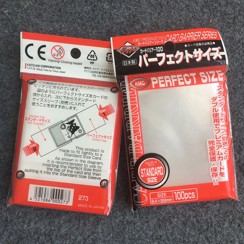 100 шт./упак. Япония Топ бренд KMC волшебный конверт для карт протектор для магических торговых карт Конверт для карт