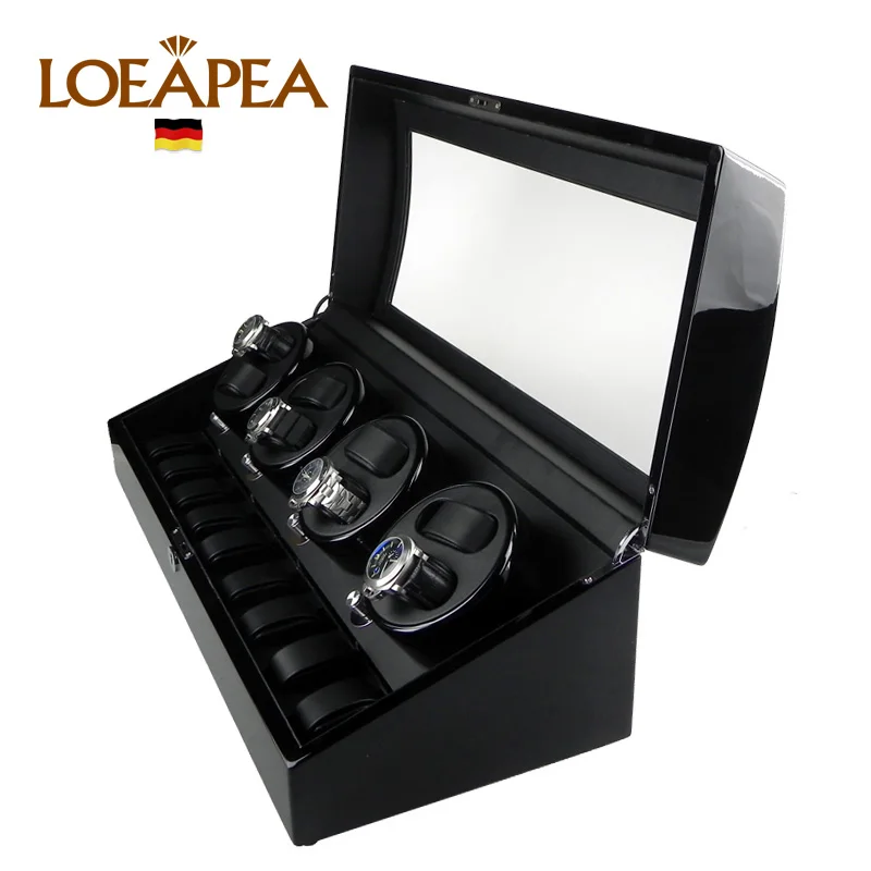 HIGH END Watch winder 8+9 Chain winder wooden Reel winder High quality rotation watch winder box watch display
