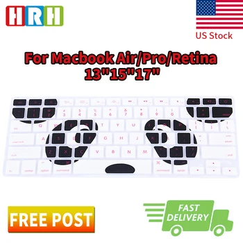 

HRH Cute Panda Silicone Keyboard Cover Skin Protective Film for Macbook Air Pro Retina 13"15"17"English Version
