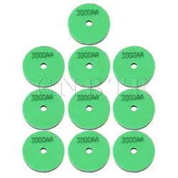 CNBTR 3000 Грит 3 дюймов Свет Зеленая Губка Diamond Полировальные подложки для мрамор камень полировальные инструменты Упаковка из 10