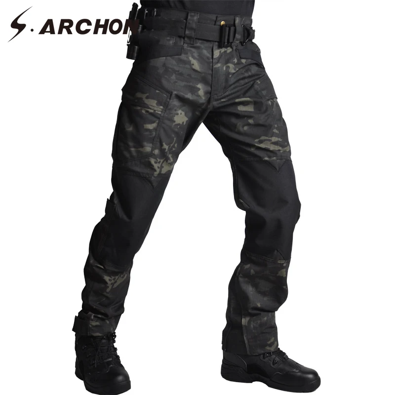 S. ARCHON водонепроницаемые военные тактические штаны для мужчин CP Камуфляжный стиль армейские штаны высокого качества свободные гибкие мужские брюки