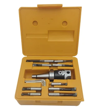 

Boring tool set NT40 M16 adapter NT40 taper, F1-18 75mm boring head with NT40 shank and 12pcs 18mm boring bars, boring head set