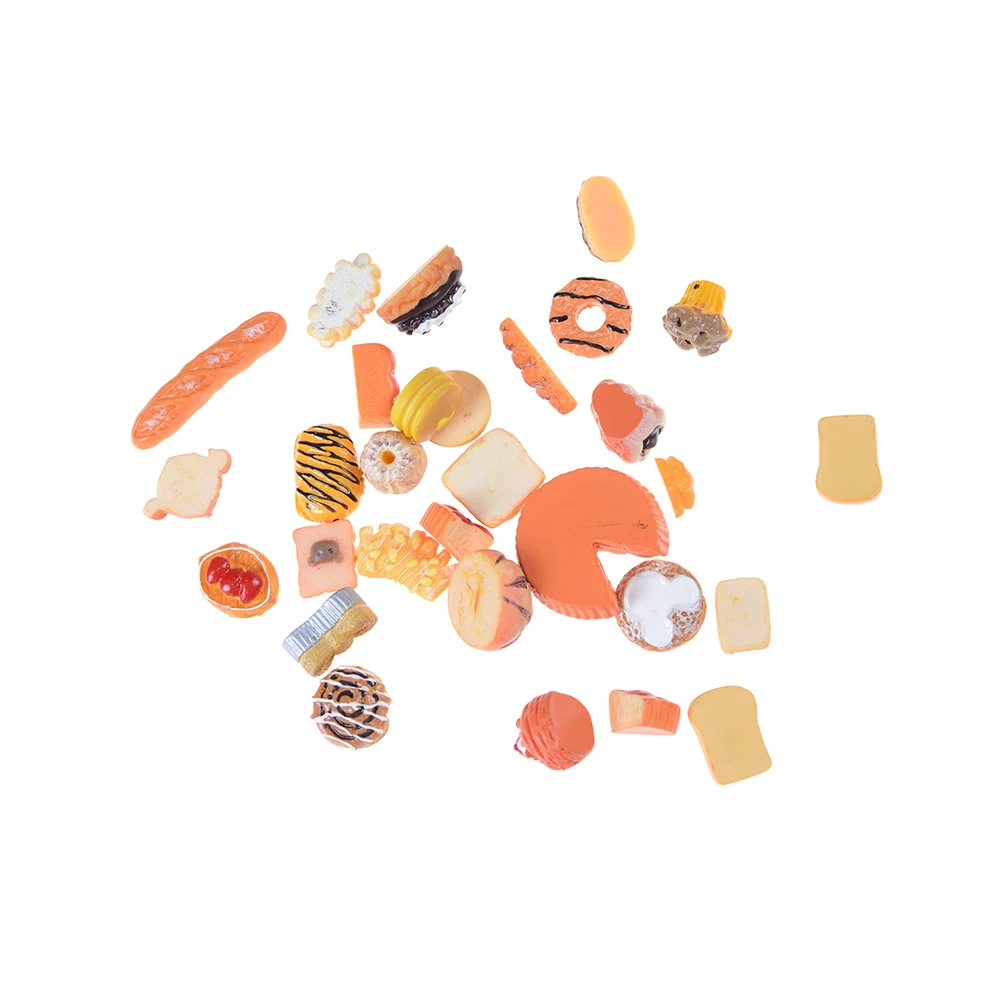 Cute Mini Play Toy Fruit Food Cake Candy Fruit Hamburg Biscuit Donuts Miniature For Dolls Accessories Kitchen Play Toys Hot Sale