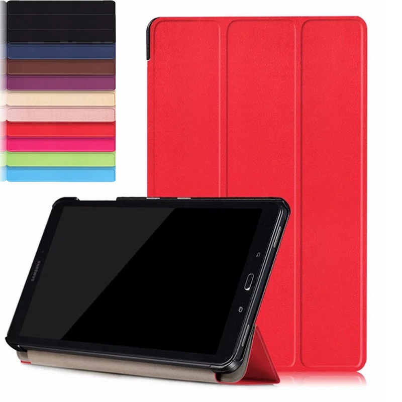 

New Slim For Samsung P580 Book Folio PU Stand Case Cover For Samsung Galaxy Tab A 10.1 2016 P580 P585 Flip Protective Case