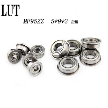 

50pcs/Lot High-quality ABEC-5 MF95ZZ MF95Z MF95 ZZ LF950ZZ 5x9x3 mm Steel Shielded Flange Flanged Bearing Radial Ball Bearings