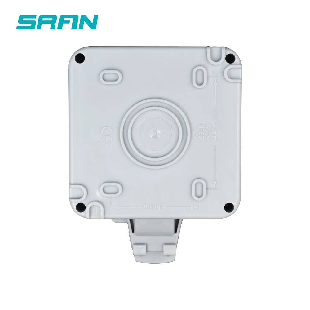 SRAN IP66 водостойкая наружная коробка настенная розетка 16A ЕС с двойным usb портом для