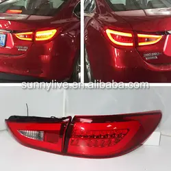 Для 2014-2015 Mazda 6 светодиодные задние света, пригодный Mazda Atenza светодиодные задние красные bw
