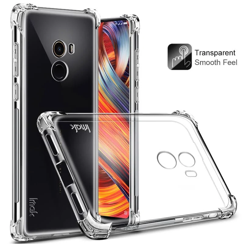 

IMAK Glossy TPU Mobile Casing + Screen Protector for Xiaomi Mi Mix2 - Transparent