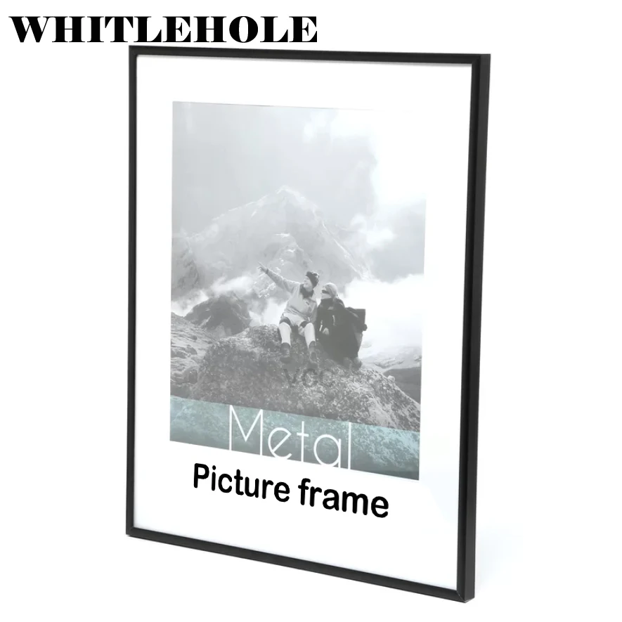 A4 Picture Frame,Aluminum Black Photo Frame,Classic Minimalist Certificate Frame with Pleixglass,for Wall Mounting and Home Decor 21x30cm,set of 2 