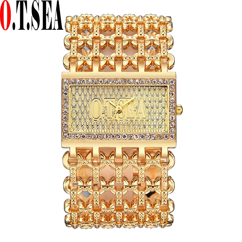 

Luxury O.T.SEA Brand Fashion Big Dial Watches Women Ladies Crystal Dress Quartz Wristwatches Relogios Feminino 2147