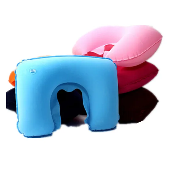 Новые мягкие u-образные массажные однотонные подушки для отдыха головы, подушка для путешествий, надувная подушка для офиса, защита для здоровья