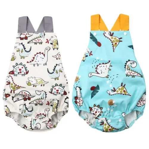 

2019 Baby girl boy summer clothing cotton cute Dinosaur Romper Overall Jumpsuit Outfits for Kid clothes toddler Children newborn