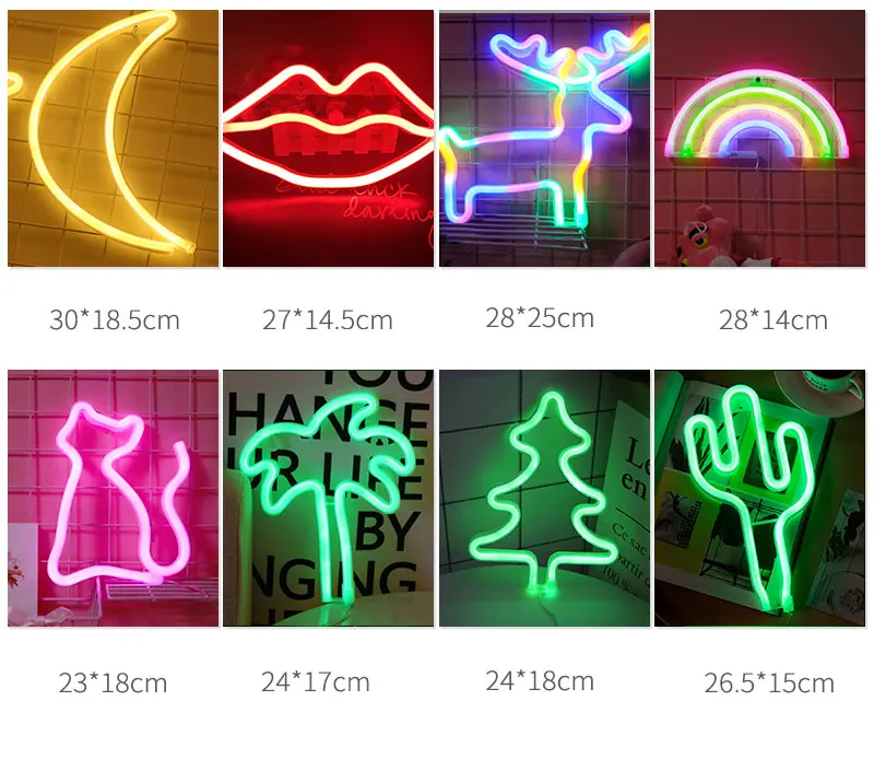 Creative Rainbow Led Neon Light Sign For Holiday Xmas Party Wedding Decorations Kids Room Home Decor Flamingo Moon Unicorn (4)