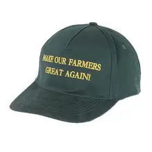 Sports Tennis Cap Letter Embroidered Breathable Adjustable Cotton Snapback Hat Headwear American President Election Green