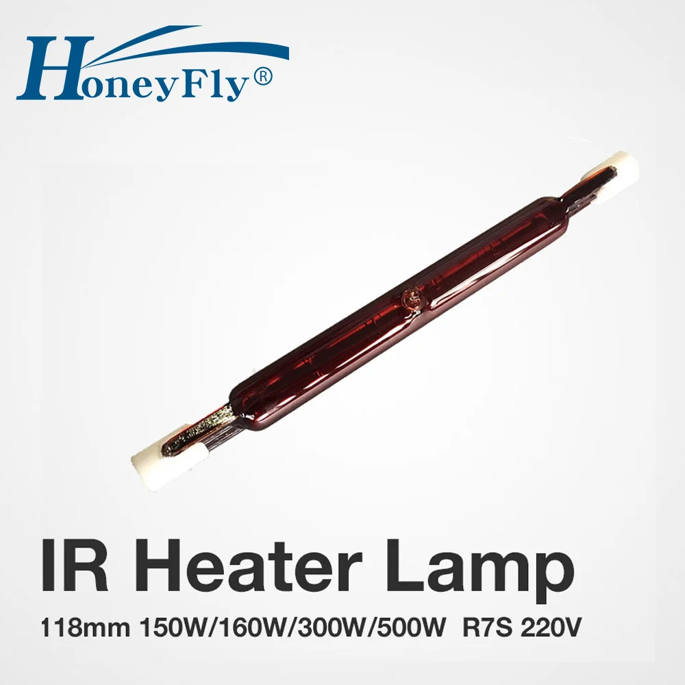 Rubi em Forma de Espiral de Secagem de Aquecimento de Quartzo da Lâmpada de Halogéneo Honeyfly Tubo Aquecedor Infravermelho 150w 300w 500w 110 v – 220 118 Milímetros da Lâmpada de Halogéneo 5pcs J118