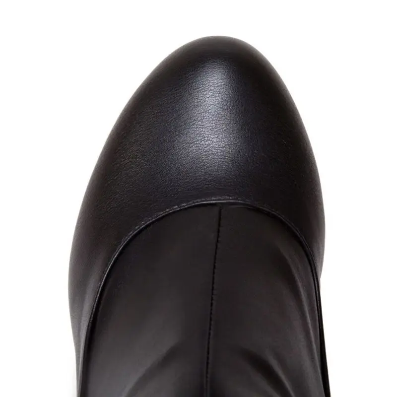 QPLYXCO/ г. Новинка, очень большие размеры 34-50, зимние высокие сапоги модная обувь женские ботфорты на высоком тонком каблуке, 3339