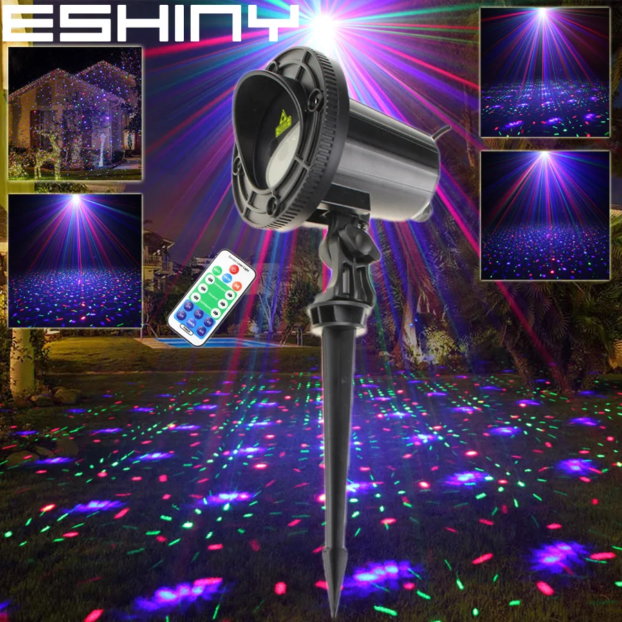 ESHINY Outdoor RGB Laser Full Stars Projector Landscape Dance Disco Bar