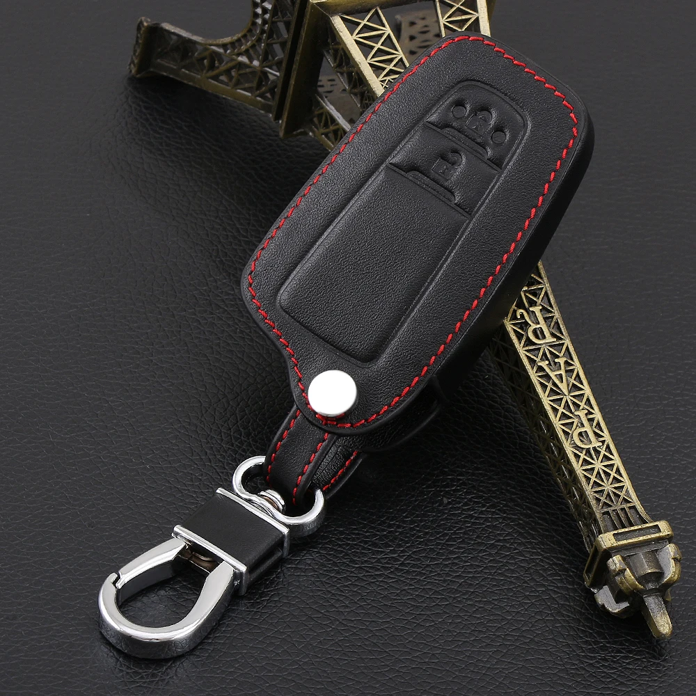 AndyGo 2018 Latest Genuine Leather Car key cover Skin case set Fit For Toyota CHR C-HR 2017 Prius 2 buttons remote | Автомобили и