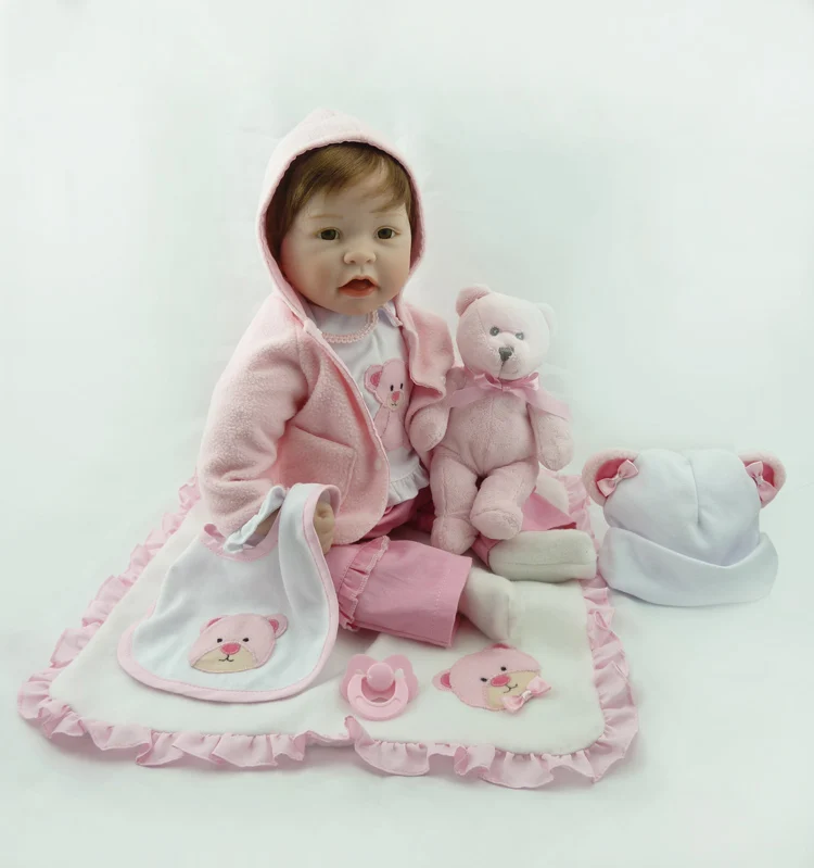 

Forrsdor 55cm Hot sale Victoria adora Lifelike newborn Baby Bonecas Bebe kid toy girl soft silicone reborn baby dolls
