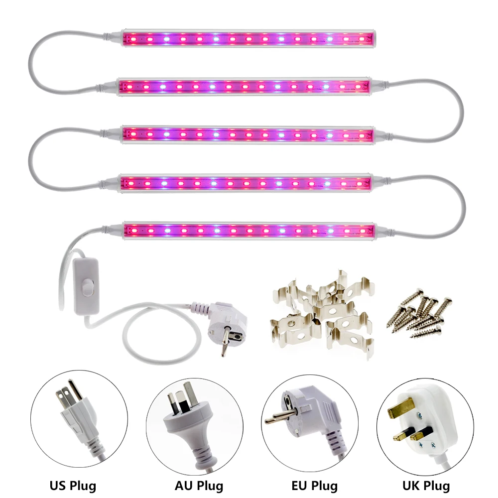  220V 110V LED Grow Light T5 Tube Full Spectrum LED Phyto Lamp Indoor Growth Bar Light for Aquarium  - 32992443228