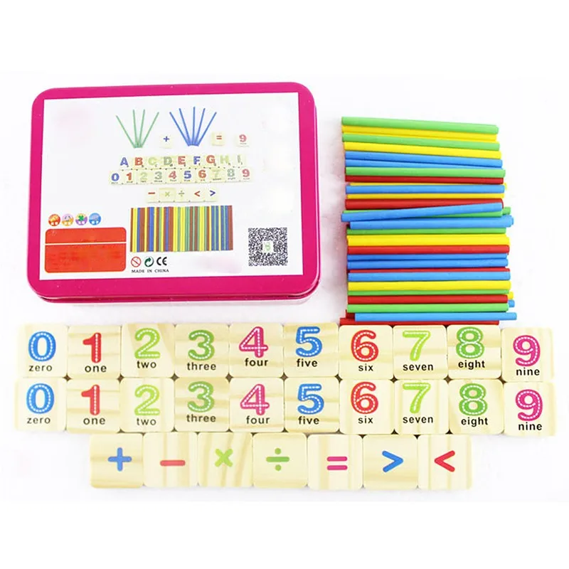 

Children Wooden Numbers Stick Mathematics Early Learning Counting Educational Math Toys for Children Kids Gift