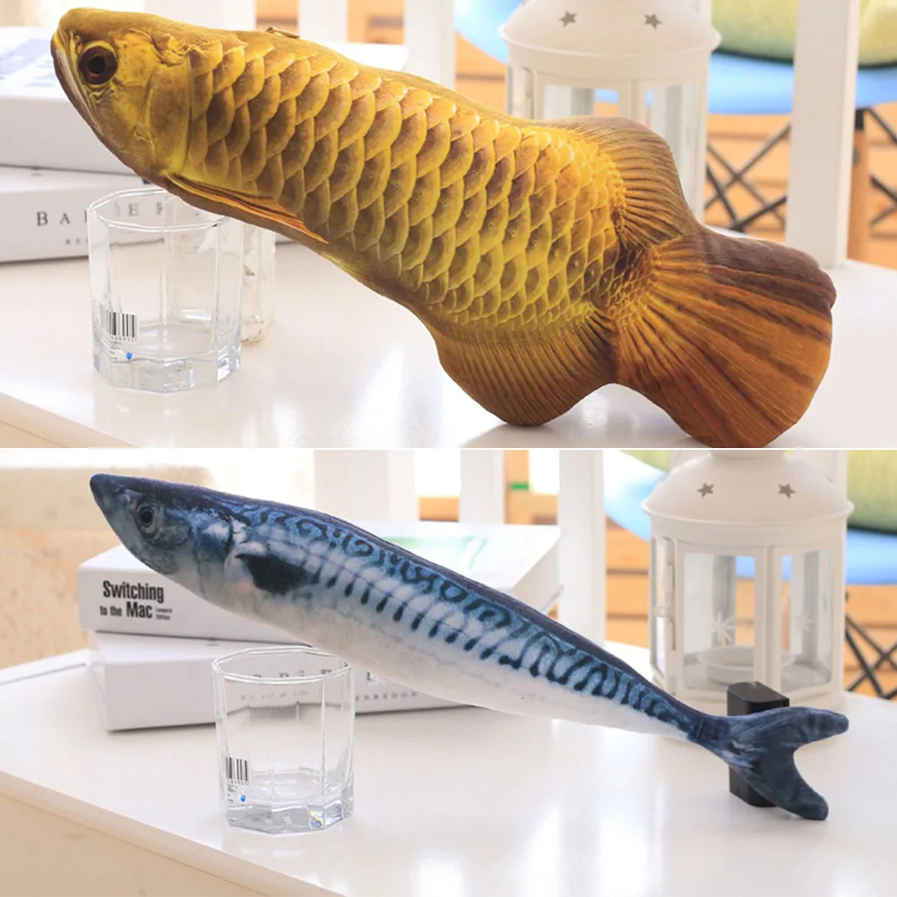 3D искусственная мягкая Рыбка Спящая Подушка кошачья доска кошка игральные